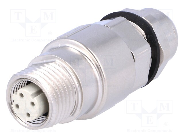 Adapter; M12 female D coded,M12 female X coded; for cable