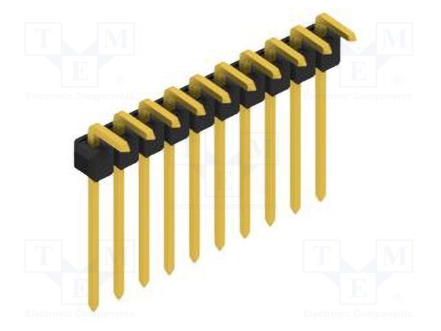 Connector: pin strips; pin header; male; PIN: 10; 2.54mm; THT; 1x10
