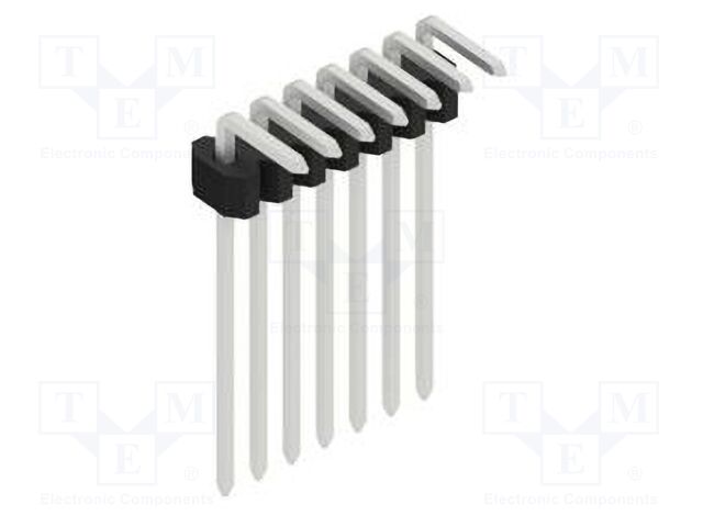Connector: pin strips; pin header; male; PIN: 7; 1.27mm; THT; 1x7