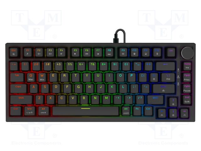 Keyboard; black; USB A,USB C; magnetic,wired,US layout; 1.8m