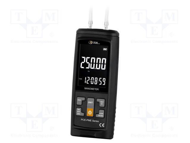 Manometer; -250÷250Pa; LCD; ±1%; Interface: USB C; Ø162x63mm; IP20