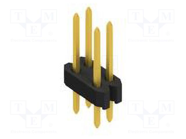 Connector: pin strips; pin header; male; PIN: 4; 1.27mm; THT; 2x2