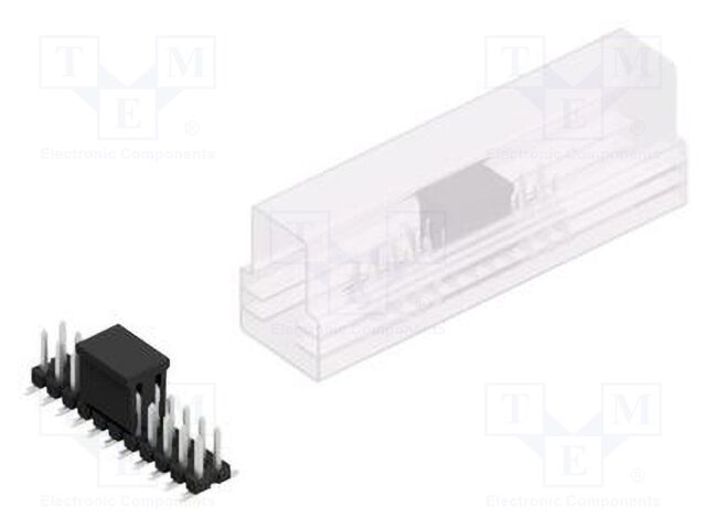 Connector: pin strips; pin header; male; PIN: 22; 2.54mm; SMT; 2x11