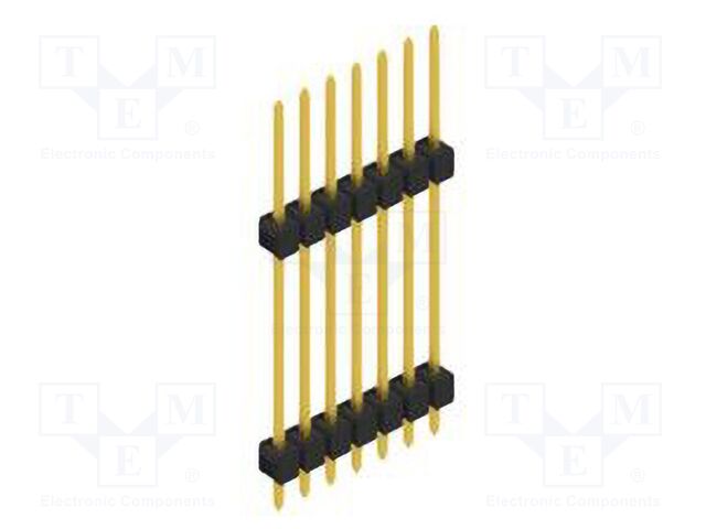 Connector: pin strips; pin header; male; PIN: 7; 2.54mm; THT; 1x7