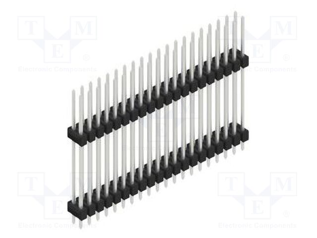 Connector: pin strips; pin header; male; PIN: 40; 2.54mm; THT; 2x20
