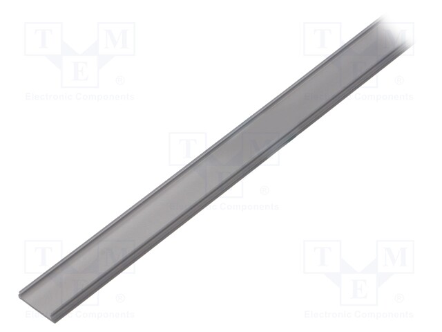 Cover for LED profiles; black; 1m; V: F; push-in