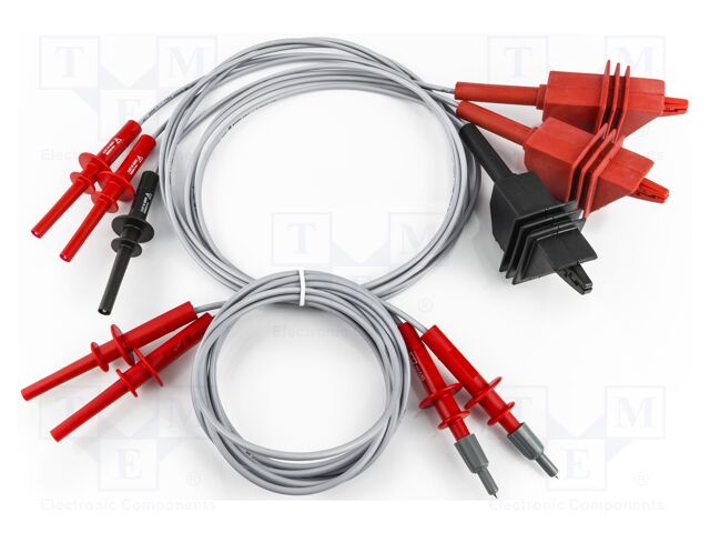 Clamp test lead set; Urated: 5kVDC; Inom: 10A; Len: 2m