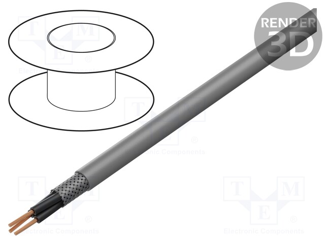 Wire; ÖLFLEX® CLASSIC 415 CP; 3x0,5mm2; tinned copper braid; PUR