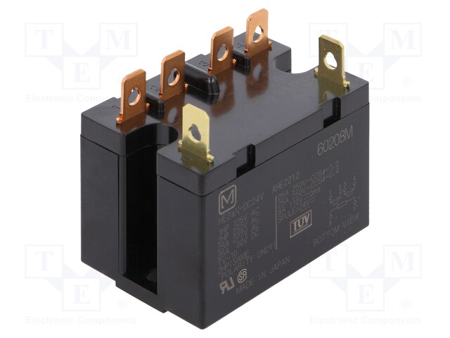Relay: electromagnetic; DPST-NO; Ucoil: 24VDC; Icontacts max: 25A