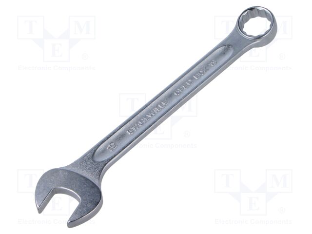 Wrench; combination spanner; 16mm; chromium plated steel