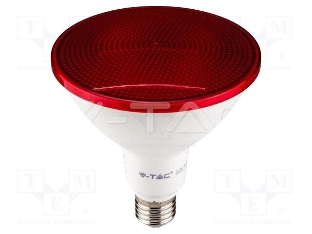 LED lamp; red; E27; 220÷240VAC; 1300lm; 100°; 95W; IP20