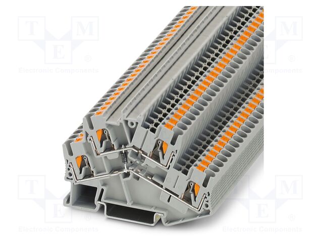 Splice terminal: rail; PA; terminals: 4; W: 5.2mm; H: 78mm; Body: grey