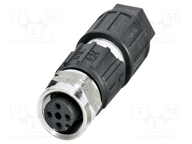 Connector: M12; plug; PIN: 4; 125V; straight; IP65; IDC; A code; 4A