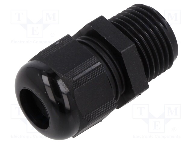 Cable gland; without nut; M25; 1.5; IP68; Mat: polyamide; black