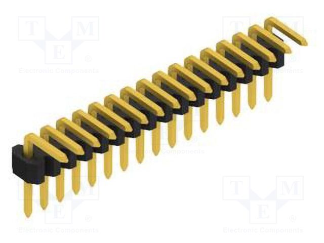 Connector: pin strips; pin header; male; PIN: 16; 1.27mm; THT; 1x16