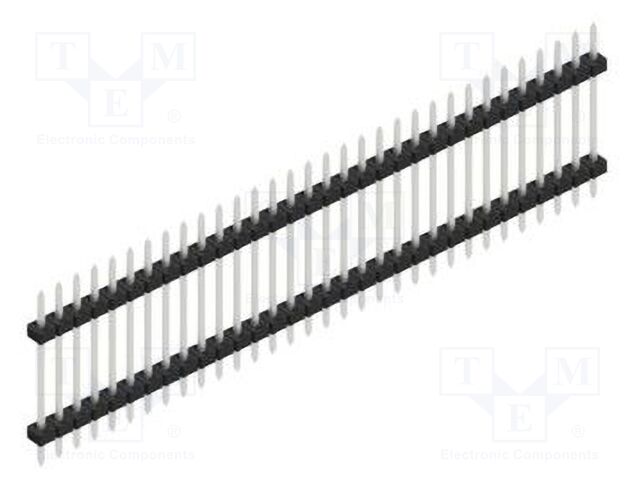 Connector: pin strips; pin header; male; PIN: 32; 2mm; THT; 1x32