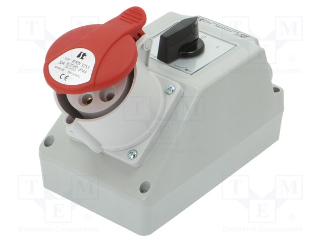 Switch socket; IP44; wall mount