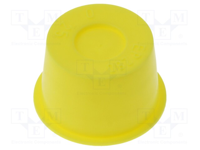 Plugs; Body: yellow; Out.diam: 31.1mm; H: 19mm; Mat: PE-LLD; push-in