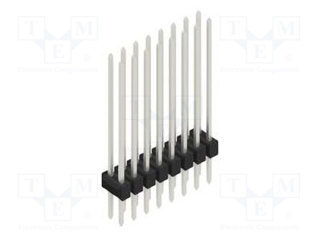 Connector: pin strips; pin header; male; PIN: 16; 2.54mm; THT; 2x8