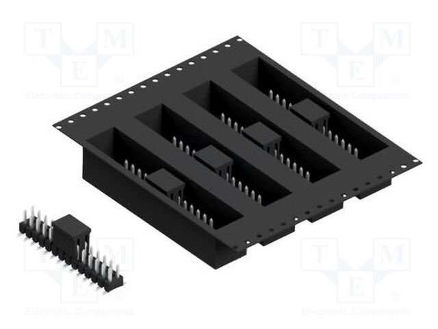 Connector: pin strips; pin header; male; PIN: 28; 2.54mm; SMT; 2x14