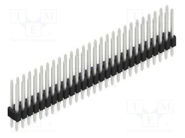 Connector: pin strips; pin header; male; PIN: 54; 1.27mm; THT; 2x27