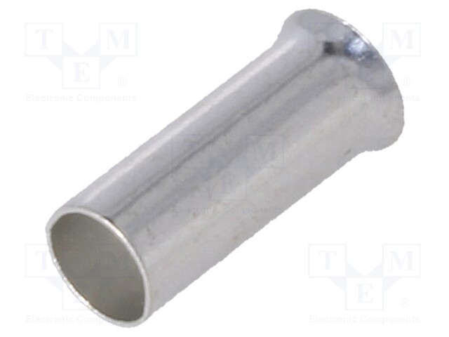 Bootlace ferrule; non-insulated; copper; 6mm2; 10mm; tinned