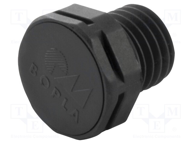Pressure compensation device; IP69; black; Thread: M12; Pitch: 1.5