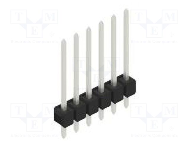 Connector: pin strips; pin header; male; PIN: 6; 2.54mm; THT; 1x6