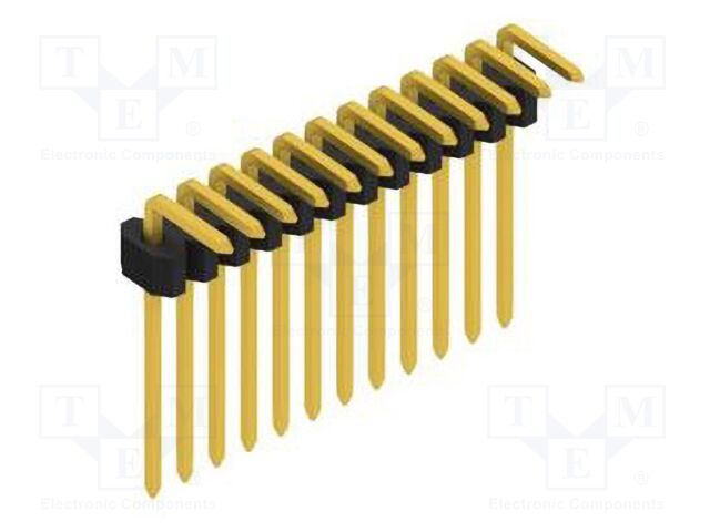 Connector: pin strips; pin header; male; PIN: 12; 1.27mm; THT; 1x12