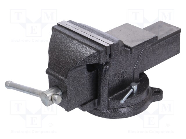 Tool: vice; Mat: iron alloy; 150mm; V: twistable,with anvil; 16.5kg