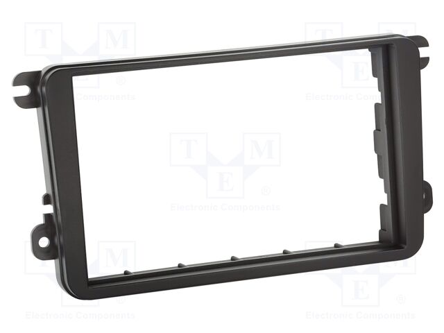 Radio frame; Seat,VW,Škoda; 2 DIN; black