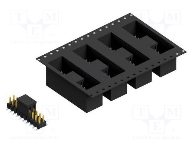 Connector: pin strips; pin header; male; PIN: 20; 2.54mm; SMT; 2x10