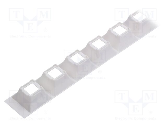 LED lens holder; rectangular; Colour: white; H: 20.2mm