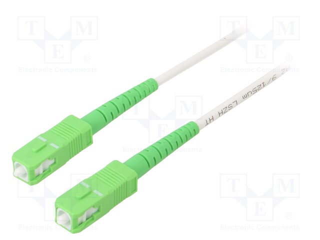 Fiber patch cord; OS2; SC/APC,both sides; 2m; LSZH; white