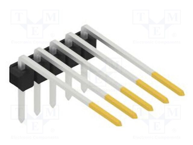 Connector: pin strips; pin header; male; PIN: 5; 2.54mm; THT; 1x5