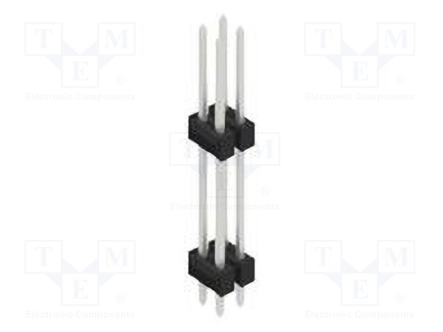 Connector: pin strips; pin header; male; PIN: 4; 2.54mm; THT; 2x2
