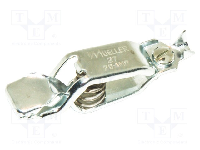 Crocodile clip; 20A; Grip capac: max.15mm; Overall len: 62mm