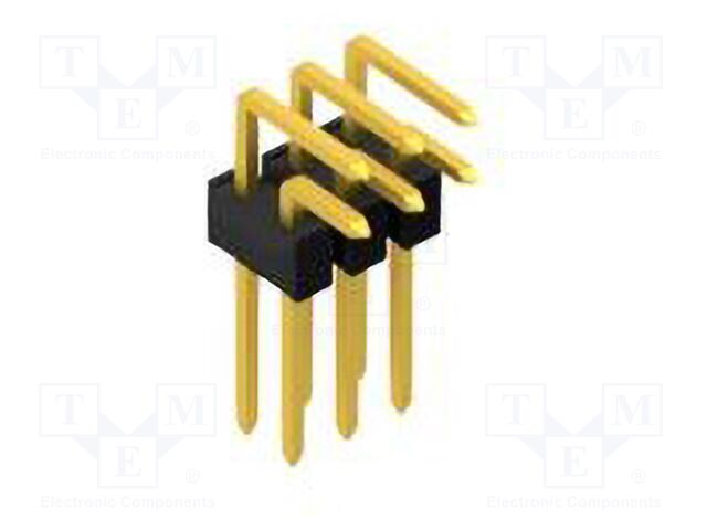 Connector: pin strips; pin header; male; PIN: 6; 2.54mm; THT; 2x3