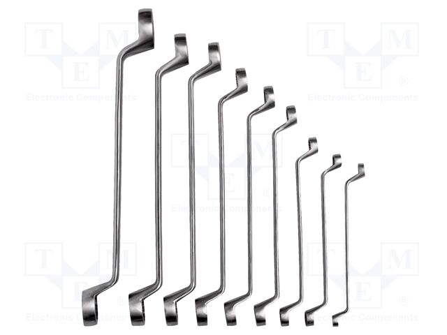 Wrenches set; box; stainless steel; 9pcs.