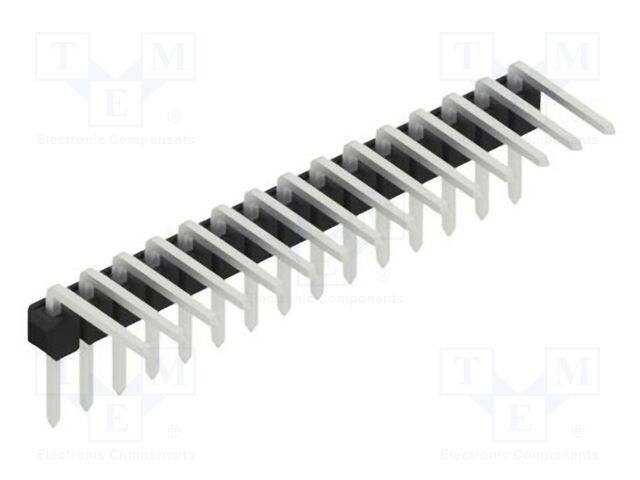 Connector: pin strips; pin header; male; PIN: 15; 2.54mm; THT; 1x15