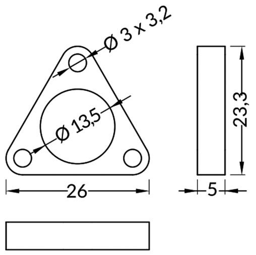 Straight holder; natural; steel; Application: PEN8