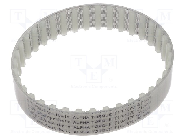 Timing belt; T10; W: 25mm; H: 4.5mm; Lw: 370mm; Tooth height: 2.5mm