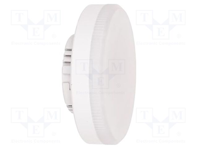 LED lamp; white cold; GX53; 220÷240VAC; 560lm; P: 6.4W; 120°; 6500K