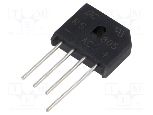 Bridge rectifier: single-phase; Urmax: 600V; If: 8A; Ifsm: 175A