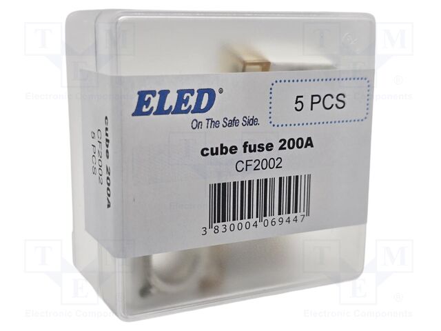 Fuse: fuse; 200A; 58VDC; ceramic,automotive; 20x23.5x11.8mm