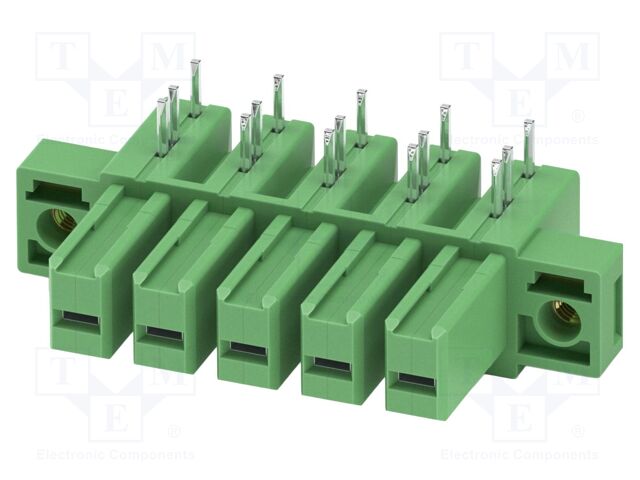 PCB headers, nominal cross section: 6 mm?, color: green, nom