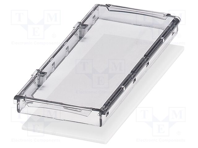 Cover; tiltable; grey; UL94V-0; BC 107,6; polycarbonate; X: 107.6mm