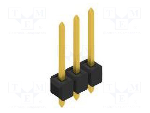 Connector: pin strips; pin header; male; PIN: 3; 2.54mm; THT; 1x3