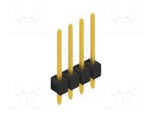 Connector: pin strips; pin header; male; PIN: 4; 2.54mm; THT; 1x4