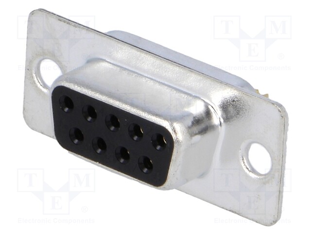 D-Sub; PIN: 9; plug; female; turned contacts; soldering; for cable